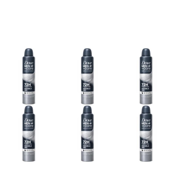 Dove Men Invisible Dry Deodorant Spray 250ml - Pack of 6