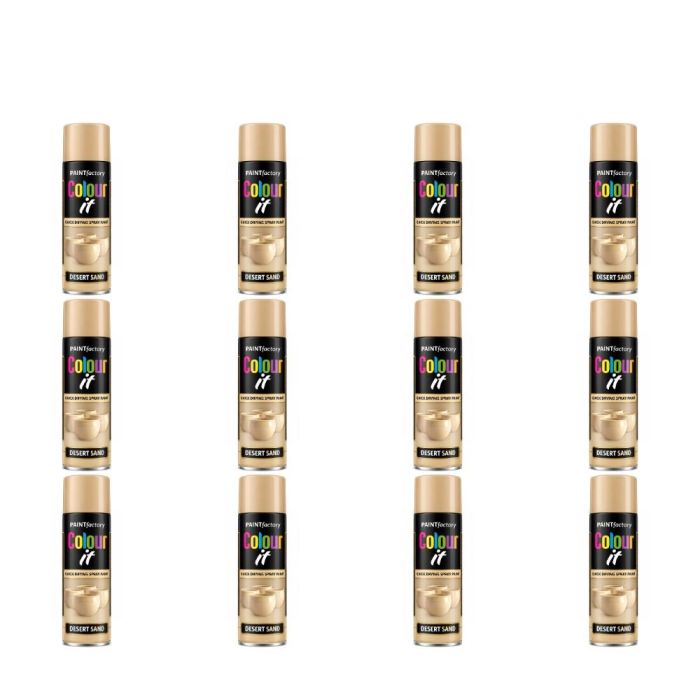 Paint Factory Colour It Desert Sand Matt Spray Paint 250ml - Pack of 12