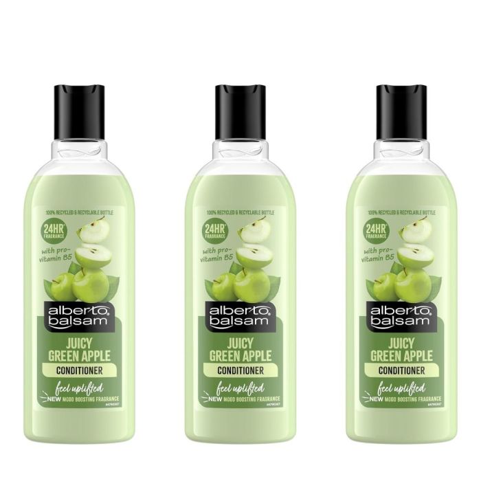 Alberto Balsam Juicy Green Apple Conditioner 300ml - Pack of 3
