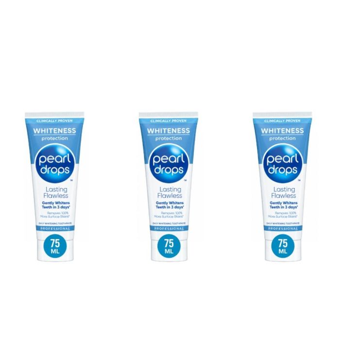 Pearl Drops Lasting Flawless Whitening Toothpaste 75ml - Pack of 3