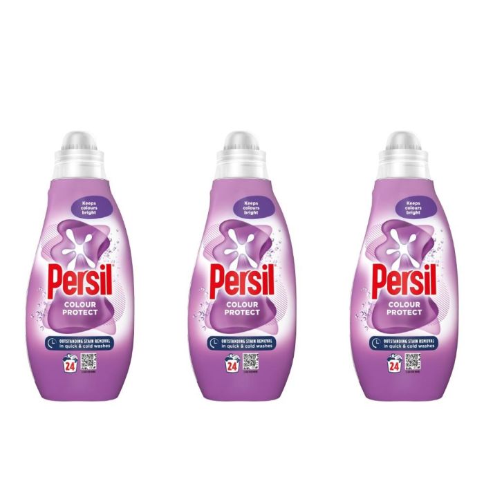 Persil Colour Protect Laundry Washing Liquid Detergent 648ml - Pack of 3