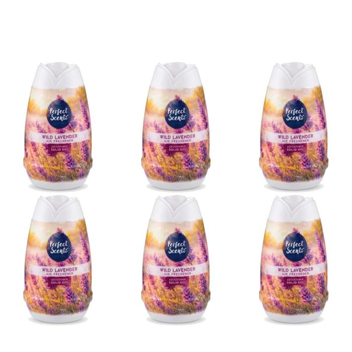 Perfect Scents Wild Lavender Adjustable Solid Gel Air Freshener 221g - Pack of 6
