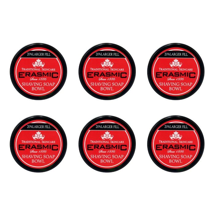Erasmic Shaving Soap Bowl 90 G - Pack of 6