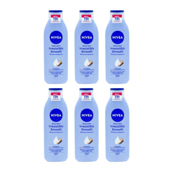 NIVEA Irresistibly Smooth Body Lotion 250 ML - Pack of 6