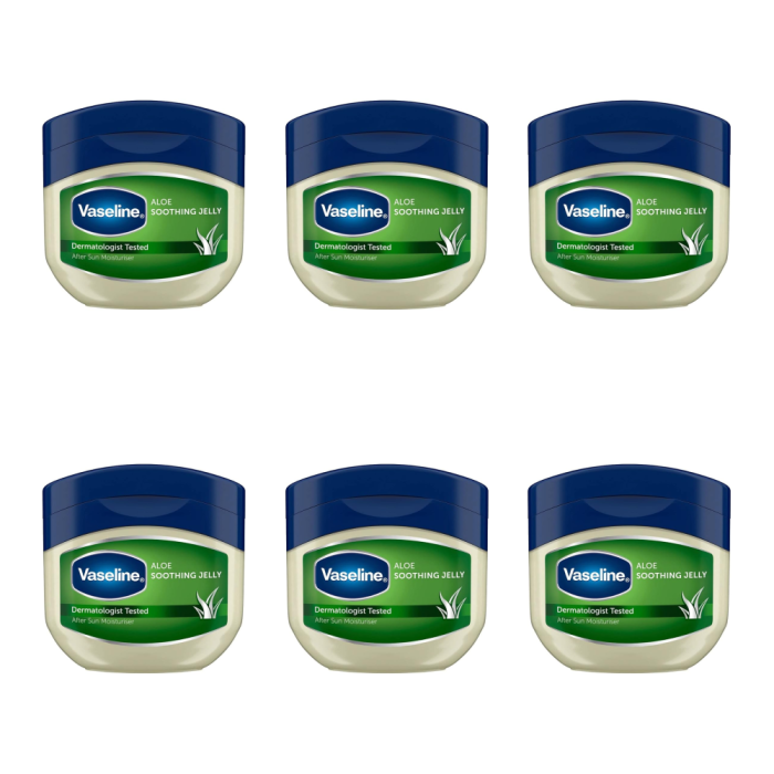 Vaseline Aloe Soothing Petroleum Jelly 50 ML - Pack of 6
