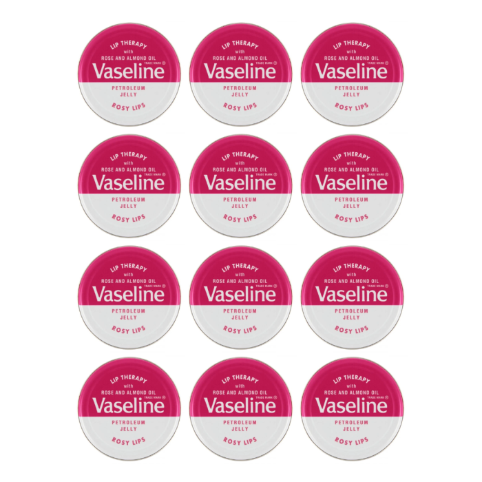 Vaseline Lip Therapy Rosy Lips with Rose and Almond Oils 20g - Pack of 12