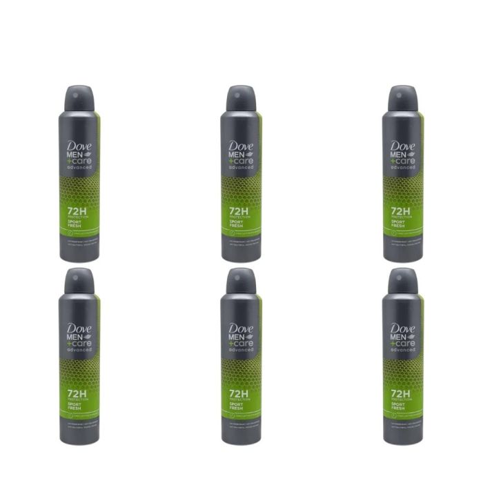 Dove Men+Care Sport Fresh Antiperspirant Spray 250ml - Pack of 6