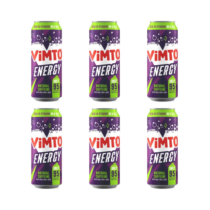 Vimto Energy Drink Original 500 ML - Pack of 6