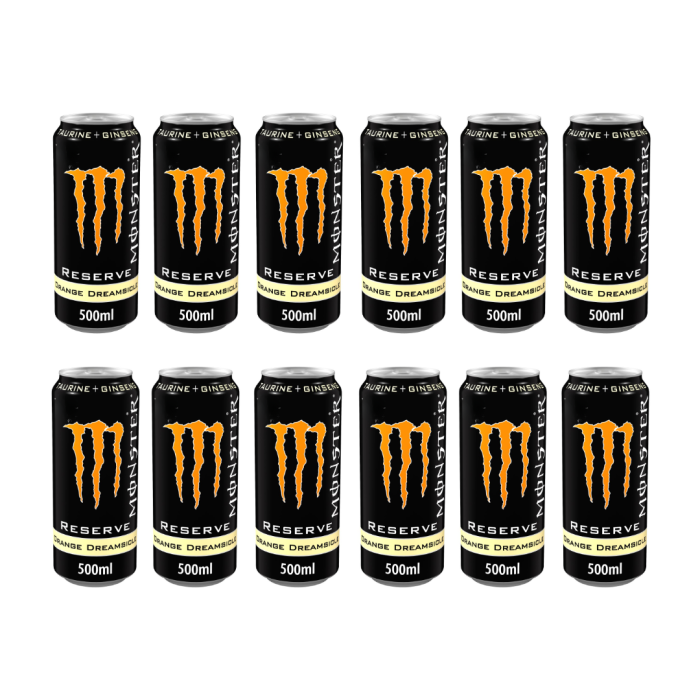 Monster Energy Drink Reserve Orange Dreamsicle Gluten-Free 500ml - Pack of 12