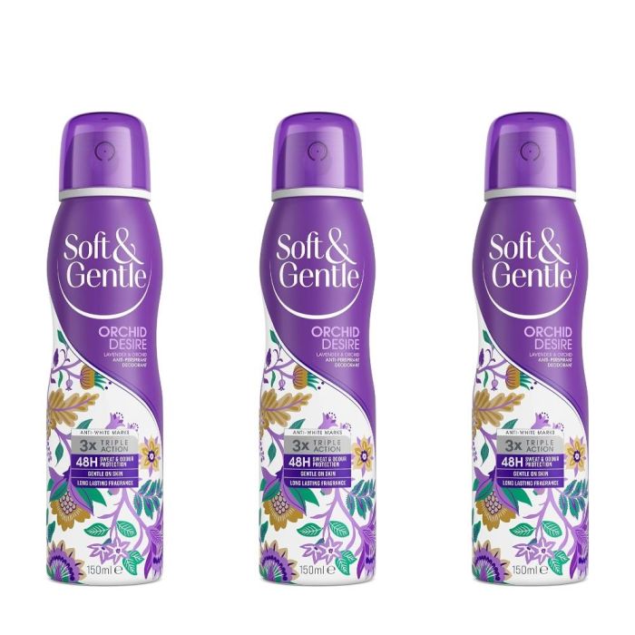 Soft & Gentle Orchid Desire Anti-Perspirant Spray 150ml - Pack of 3