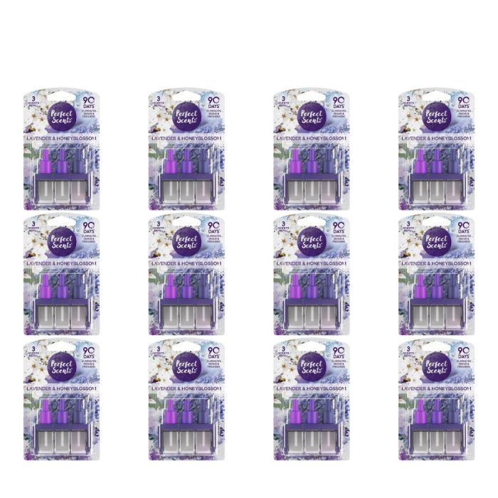 Perfect Scents Lavender & Honeyblossom Air Freshener 3 Refill 20ml Per Pack - Pack of 12