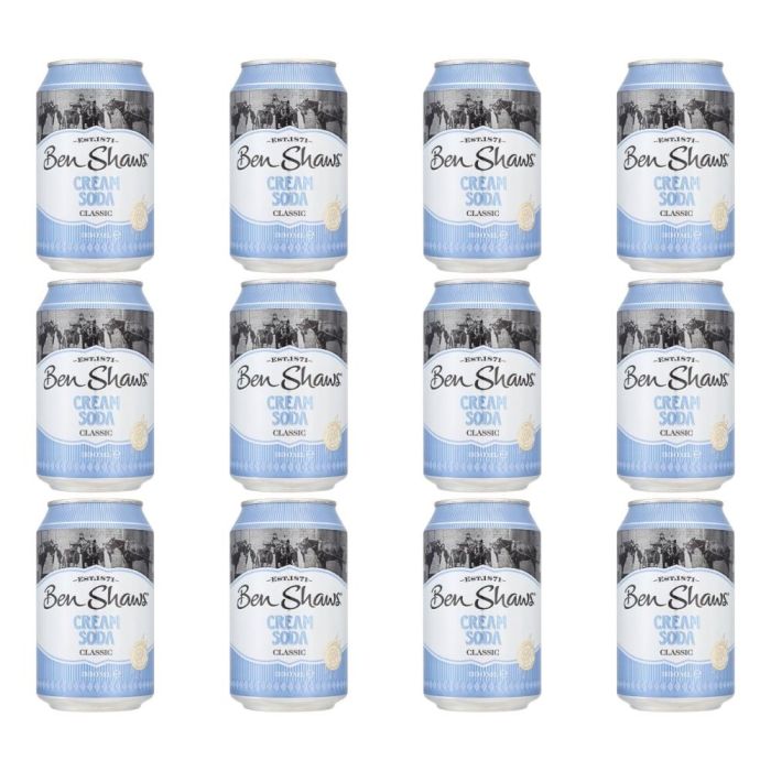Ben Shaws Classic Cream Soda Vanilla 330ml Can - Pack of 12