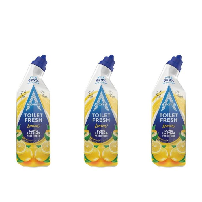 Astonish Toilet Fresh Lemon Gel Cleaner 750ml - Pack of 3