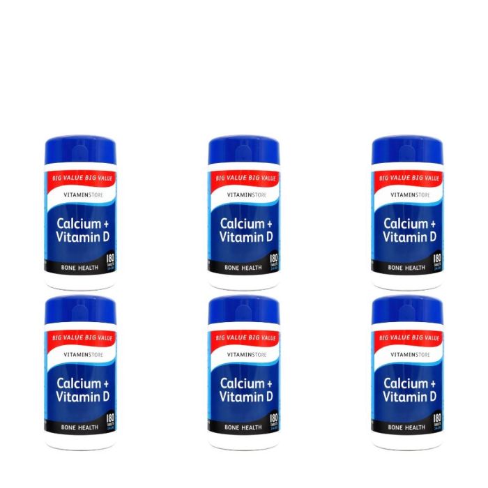 Vitamin Store Calcium + Vitamin D Bone Health Supplement 180 Tablets - Pack of 6