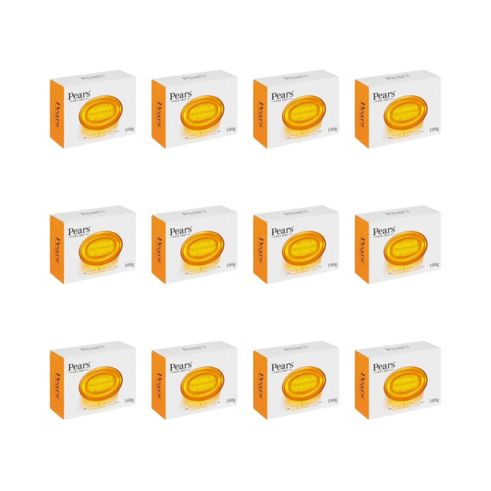 Pears Gentle Care Transparent Soap Bar Mild Cleansing Formula 100g - Pack of 12
