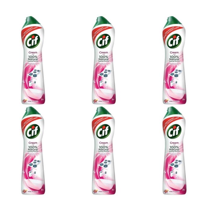 Cif Cream Pink Flower Cleaner 500ml - Pack of 6