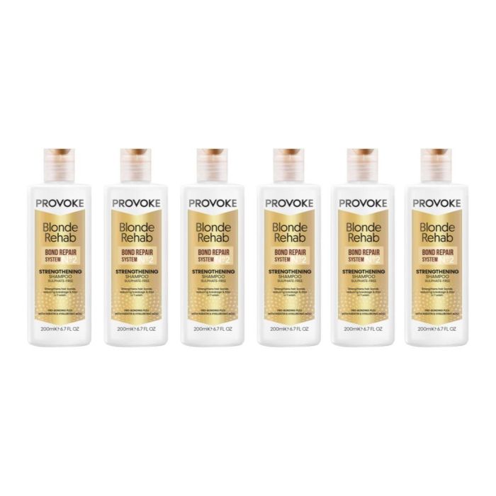 PROVOKE Blonde Rehab Bond Repair N0'2 Strengthening Shampoo 200 ML - Pack of 6