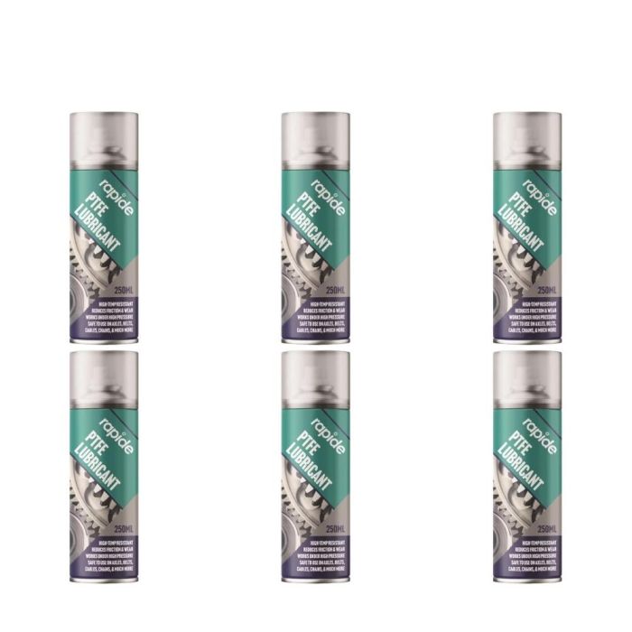 Rapide PTFE Lubricant Spray 250ml - Pack of 6