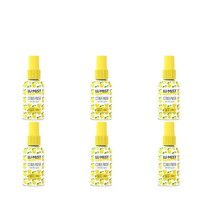 Lu-Mist Citrus Fresh Toilet Bowl Spray 60ml - Pack of 6
