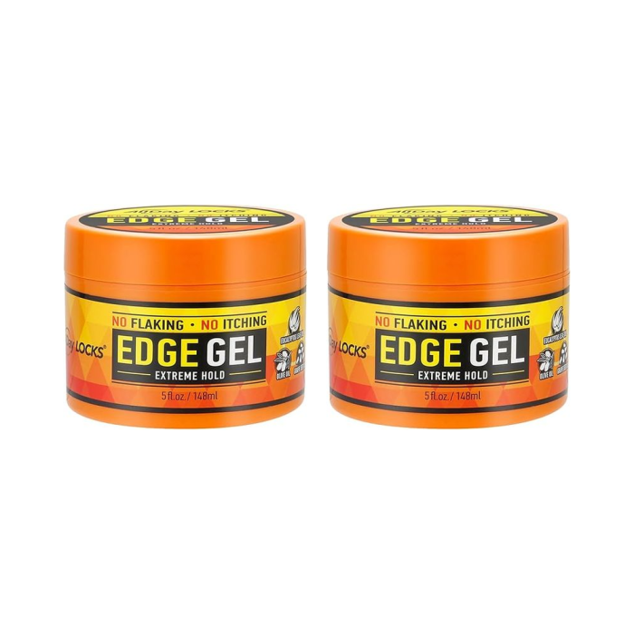 AllDay Locks Extreme Hold Edge Gel 5 oz - Pack of 2
