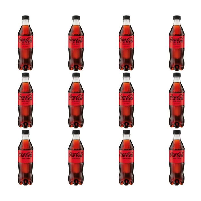Coca-Cola Zero Sugar Soft Drink Black 500ml - Pack of 12