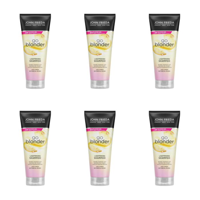 John Frieda Go Blonder Lightening Shampoo 250ml - Pack of 6