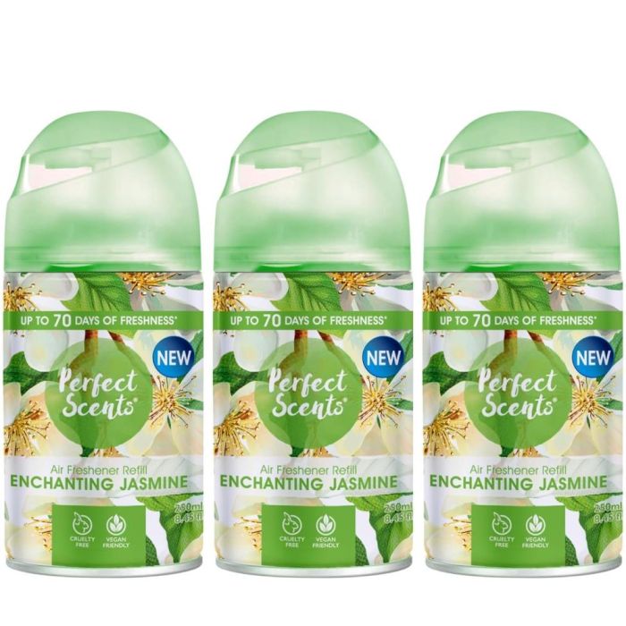 Perfect Scents Enchanting Jasmine Automatic Air Freshener Refill 250ml - Pack of 3