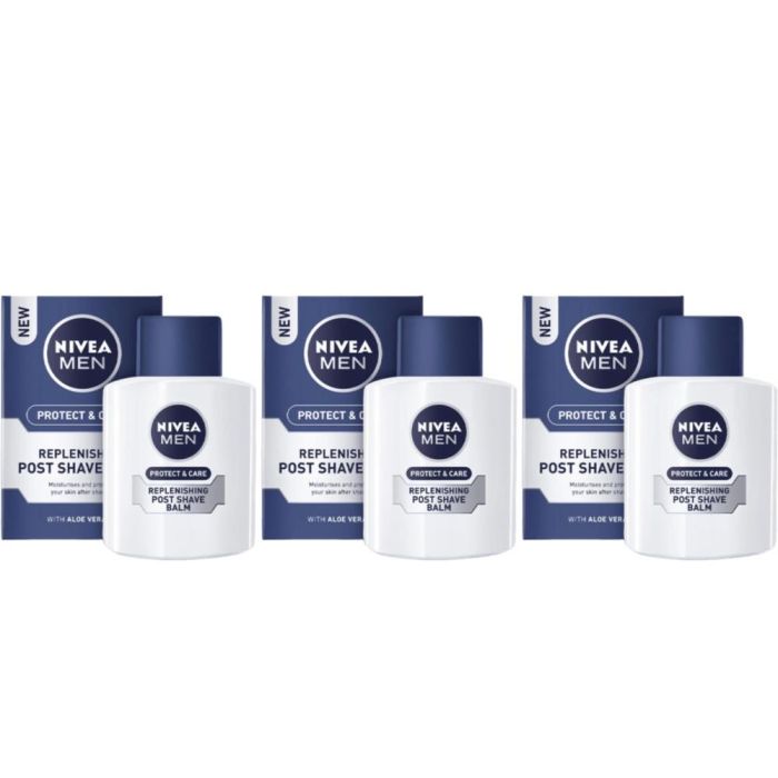 Nivea Protect & Care Replenishing Aftershave Balm 100ml - Pack of 3
