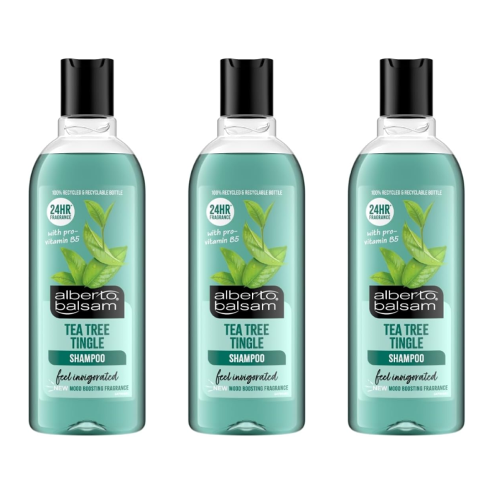 Alberto Balsam Tea Tree Tingle Hair Shampoo 300ML - Pack of 3