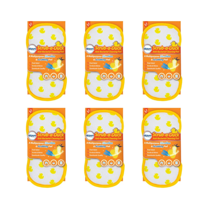 Airpure Scrub-a-Duck Multipurpose Microfibre Cleaning Pad - Pack of 6