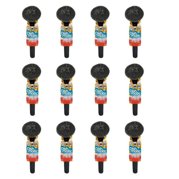 Dishmatic Scrubbee Handle Refillable Dish Brush  1 Count - Pack Of 12