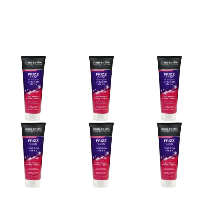 John Frieda Frizz Ease Brazilian Sleek Conditioner 250ml - Pack of 6