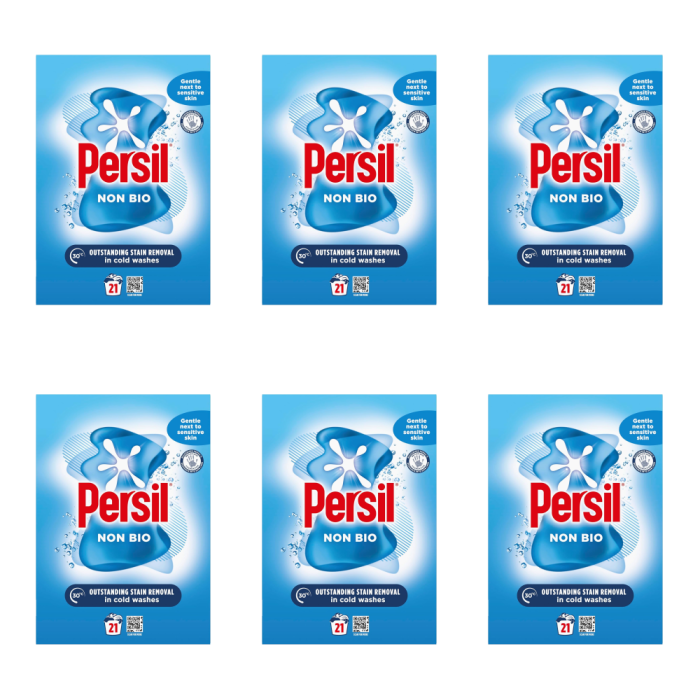 Persil Non Bio Washing Powder 21 Washes - Pack of 6