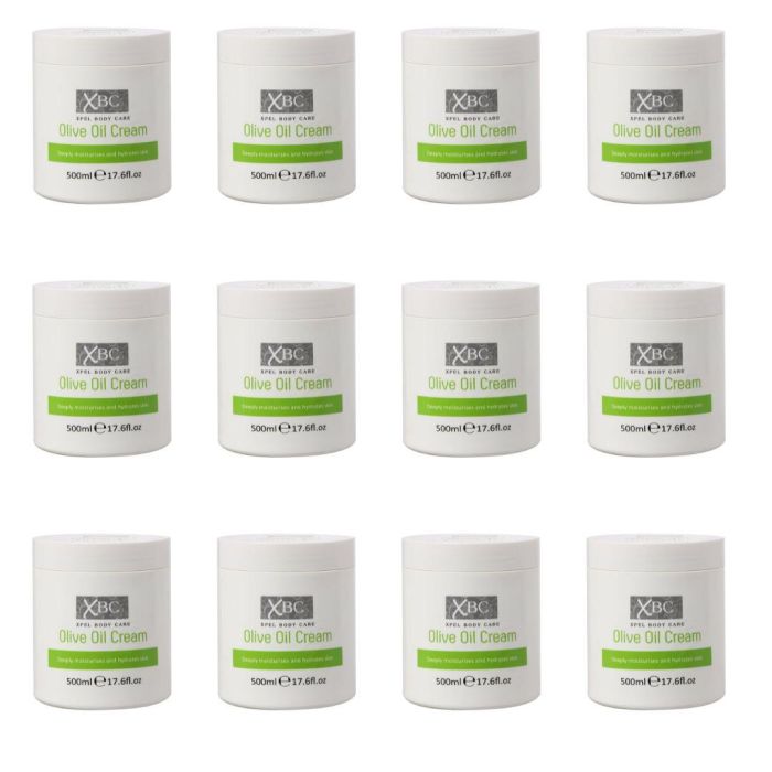 XBC Olive Oil Cream Deep Moisturizing & Hydration Large Tub 500ml x 12