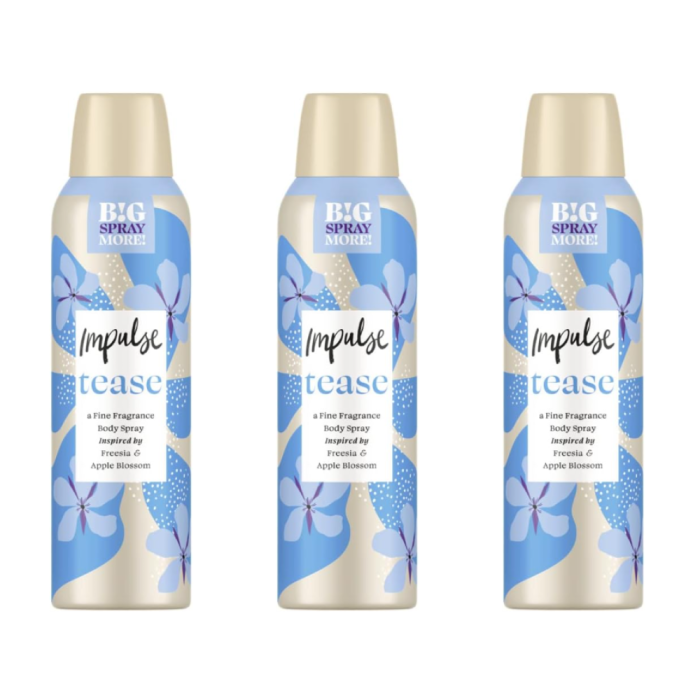Impulse Tease Body Spray 150 ml - Pack of 3