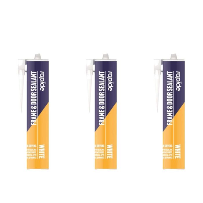 Rapide Frame & Door Sealant White 260ml - Pack of 3