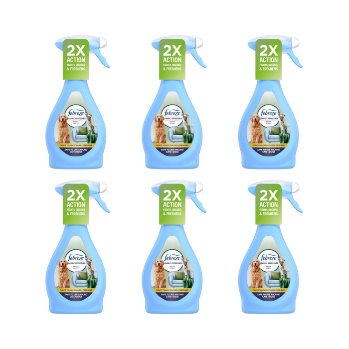 Febreze Pet Fabric Refresher Fresh Scent Spray 500ml - Pack of 6