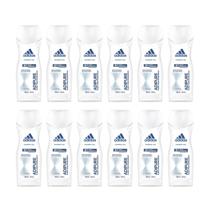 Adidas Adipure Pure Performance Skin Respect Shower Gel 250 ml - Pack of 12