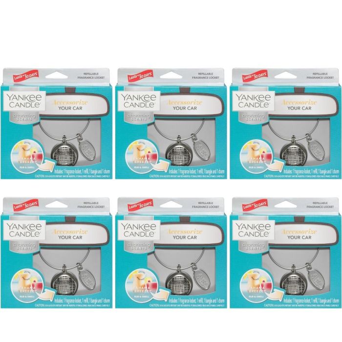 Yankee Candle Bahama Breeze Car Fragrance Starter Kit - Pack of 6