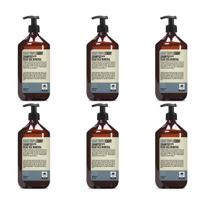Eight Triple Eight Dead Sea Minerals Shampoo 1L - Pack of 6