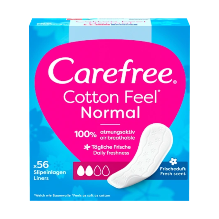 Carefree Cotton Feel Normal Panty Liners 56 Count