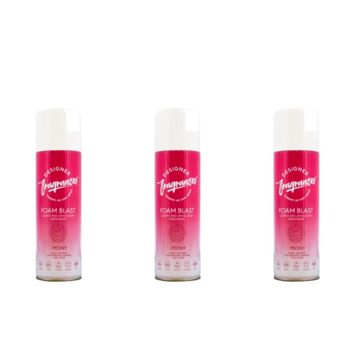 Designer Fragrances Peony Foam Carpet Freshener 300ml - Pack of 3