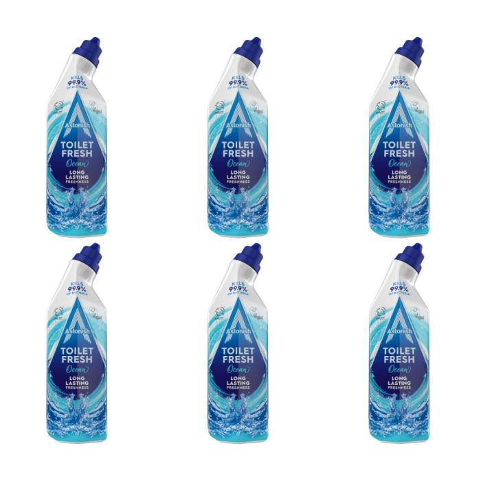 Astonish Ocean Toilet Fresh Gel Cleaner 750ml - Pack of 6