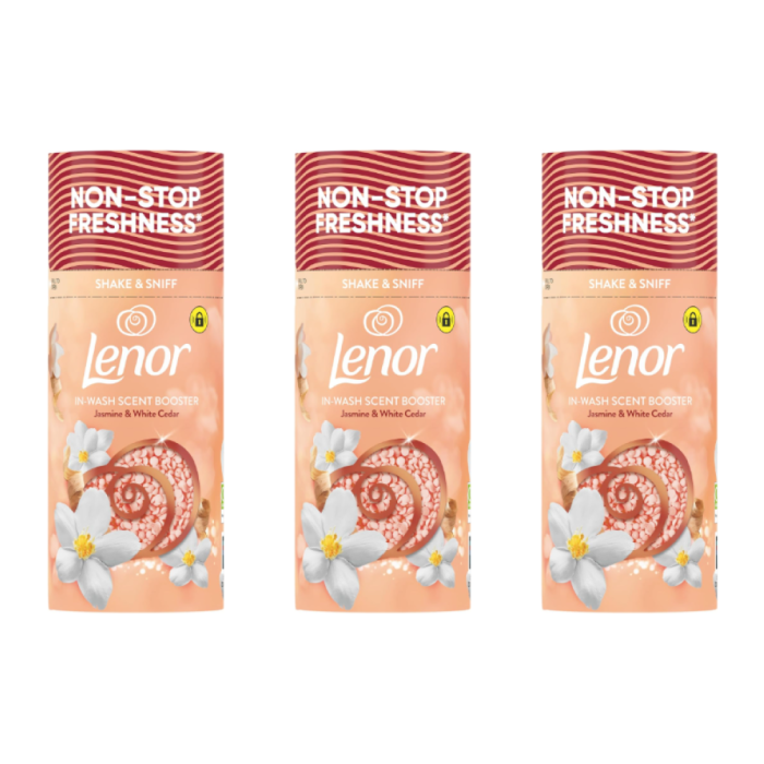 Lenor In-Wash Scent Booster Beads Jasmine & White Cedar 155g - Pack of 3