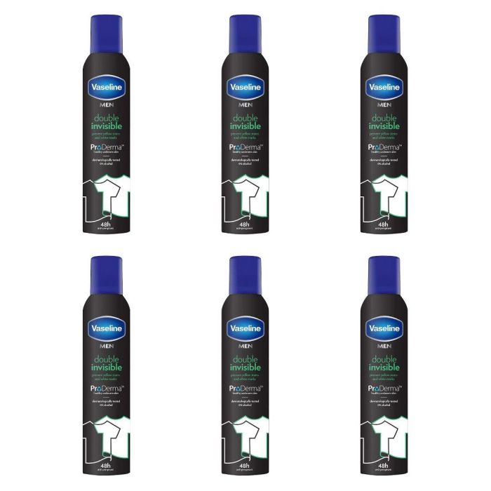 Vaseline Double Invisible Anti-Perspirant Men Spray 250ml x 6