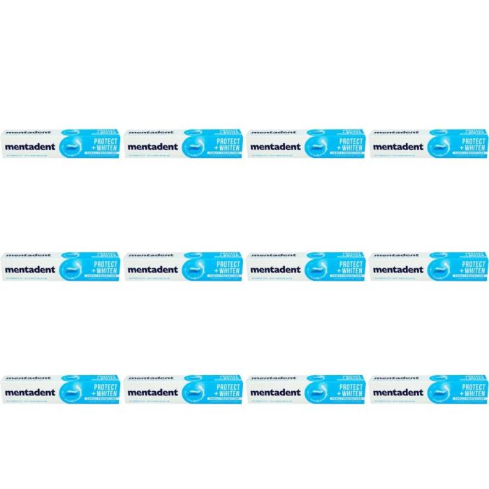 Mentadent Protect + Whiten Toothpaste 75ml - Pack of 12