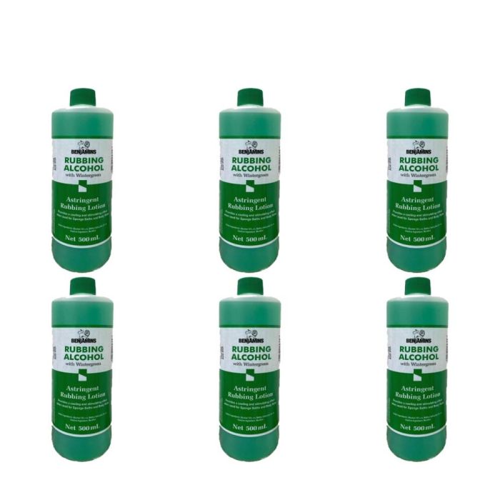 Benjamins Wintergreen Rubbing Alcohol 500ml - Pack of 6