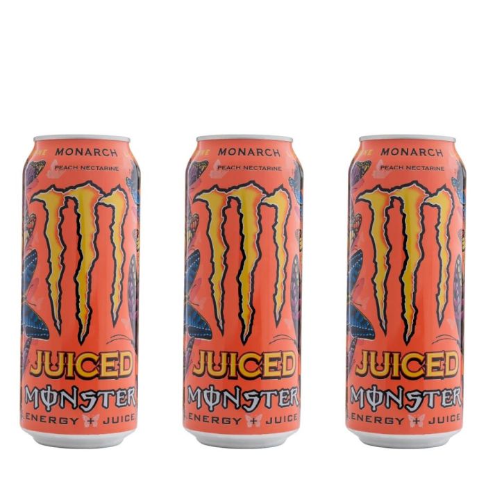 Monster Monarch Peach Energy Drink 500ml - Pack of 3