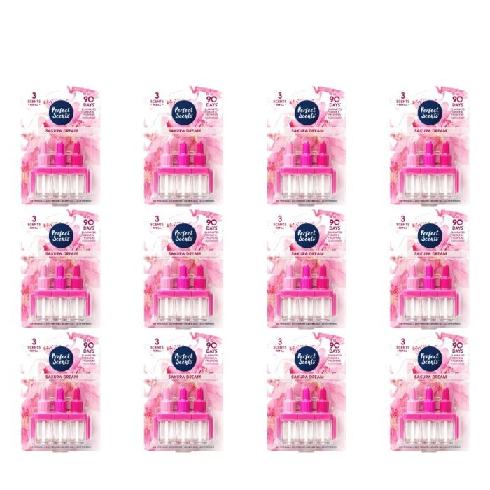Perfect Scents Sakura Dream Air Freshener 3 Refill 20ml Per Pack - Pack of 12