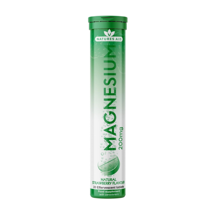 Natures Aid Magnesium Effervescent Strawberry Flavour 20 Tablets